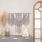 Gray Cotton Intricately Weaved Macrame Wall Decor with Beaded Fringe Tassels 36" x 1" x 47"